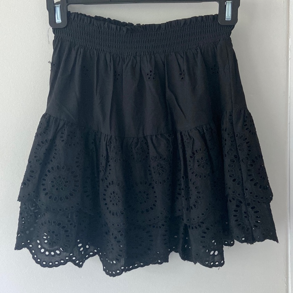 Black Steve Madden Skirt with Lace Detail